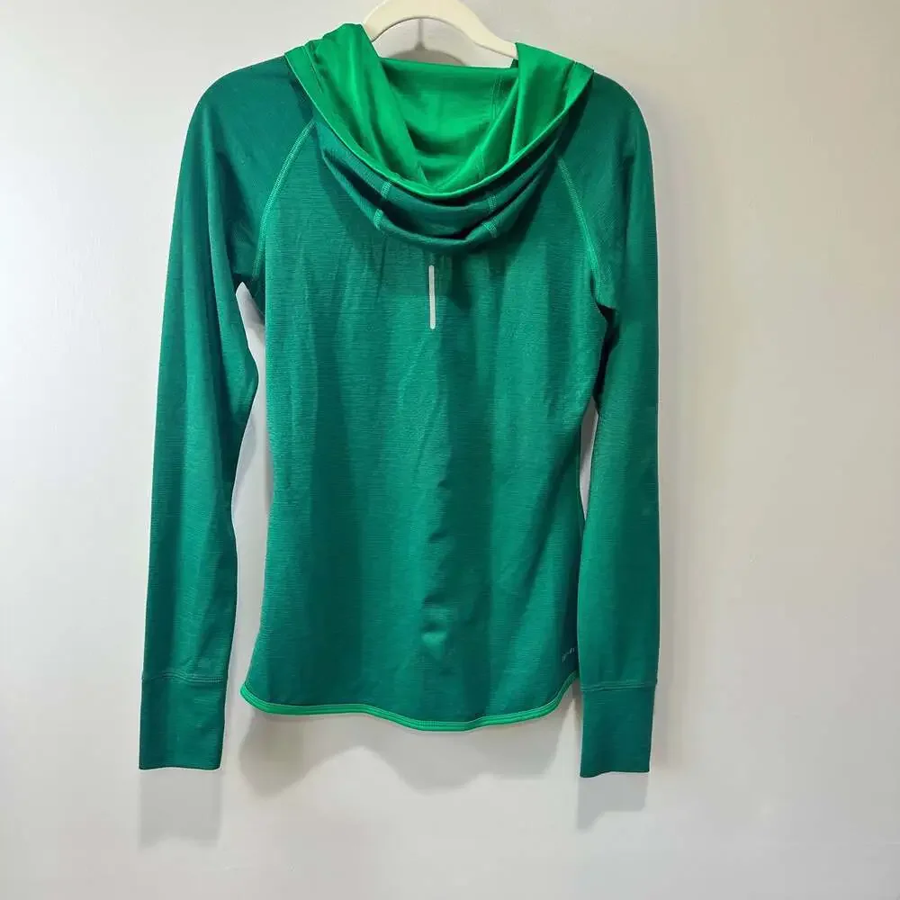 Nike Women's Dri-FIT Half-Zip Pullover Running Top in Green, Sz Medium - Picture 3 of 5